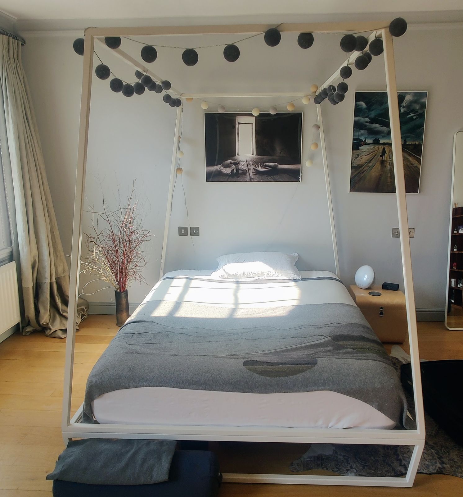 Xam White Metal Bed By Studio Controdesign 160x200 European King photo Furniture