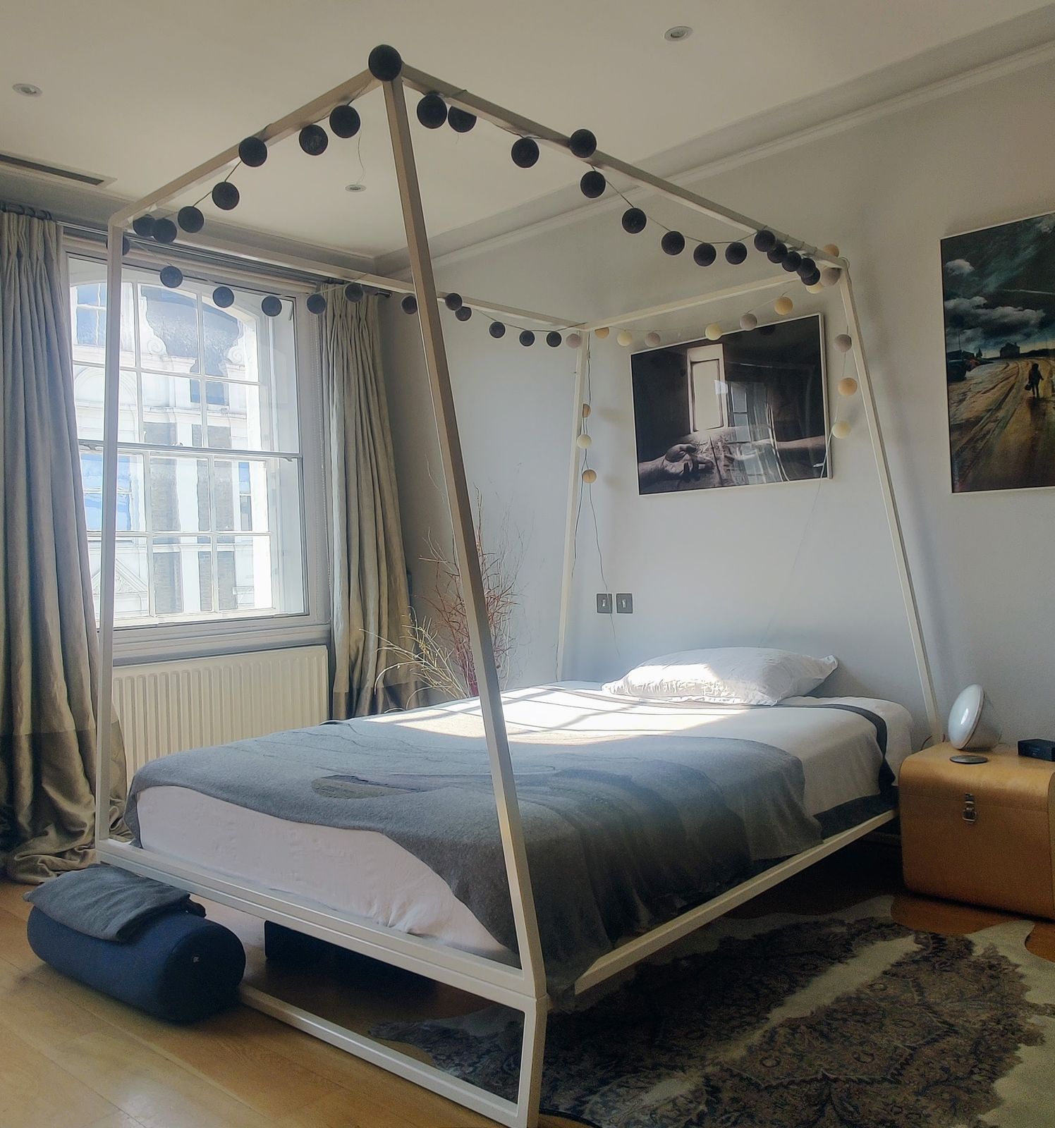 Xam White Metal Bed By Studio Controdesign 160x200 European King photo 1650.0