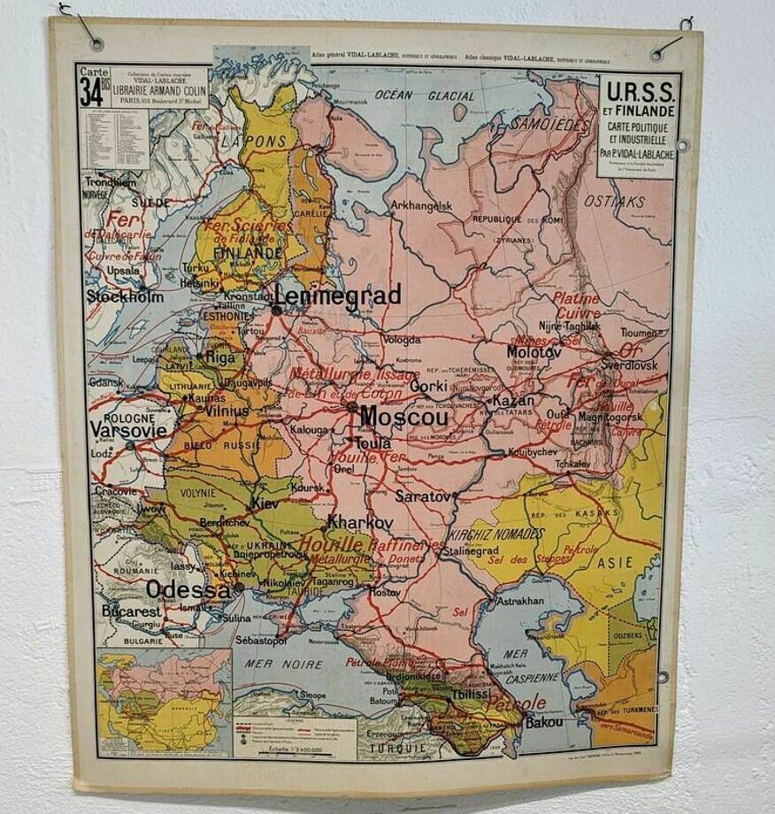Vidal Lablache School Card   N°34 Ussr And Finland photo 104.0
