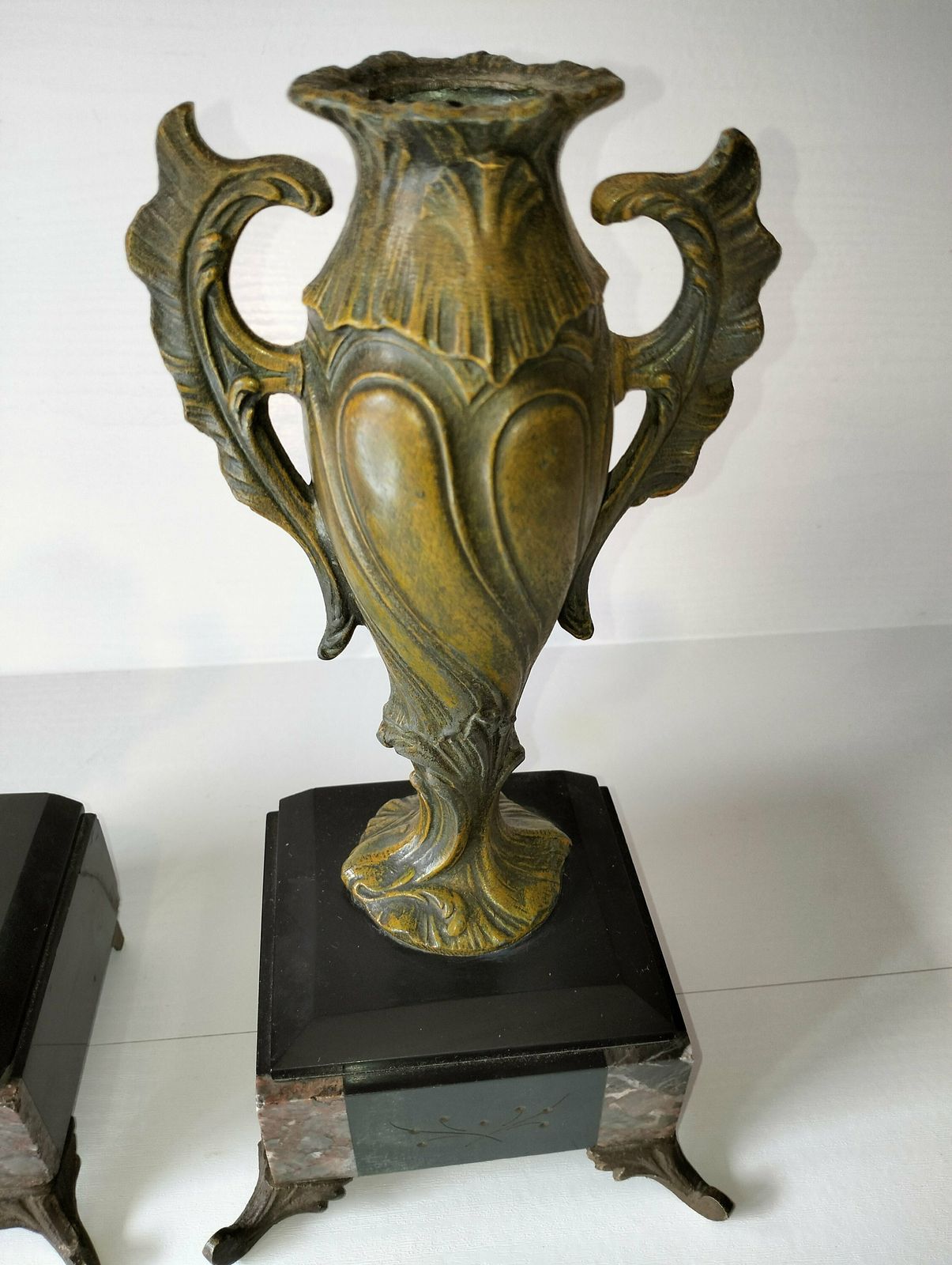 French Antique Bronze Spelter Urns, French Antique Rococo Bronze Vase, Pair Of Antique Urns, Chateau Chic Home Decor photo 187.5