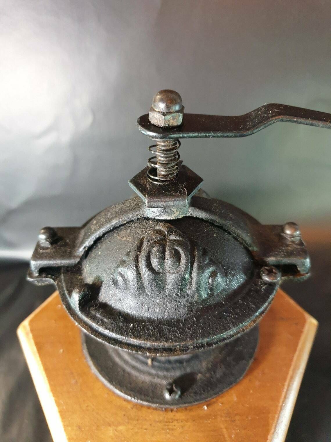 Vintage Coffee Grinder, Wood Manual Coffee Grinder, Coffee Mill, Coffee Gift, Coffee Bar Decor photo furniture