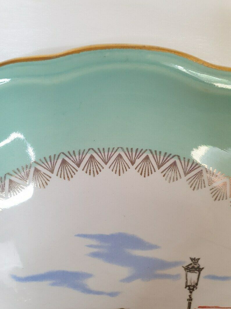 Vintage Large Serving Plate, Vintage Wall Plate, French Tea Plate, Afternoon Tea Plate photo 53.75