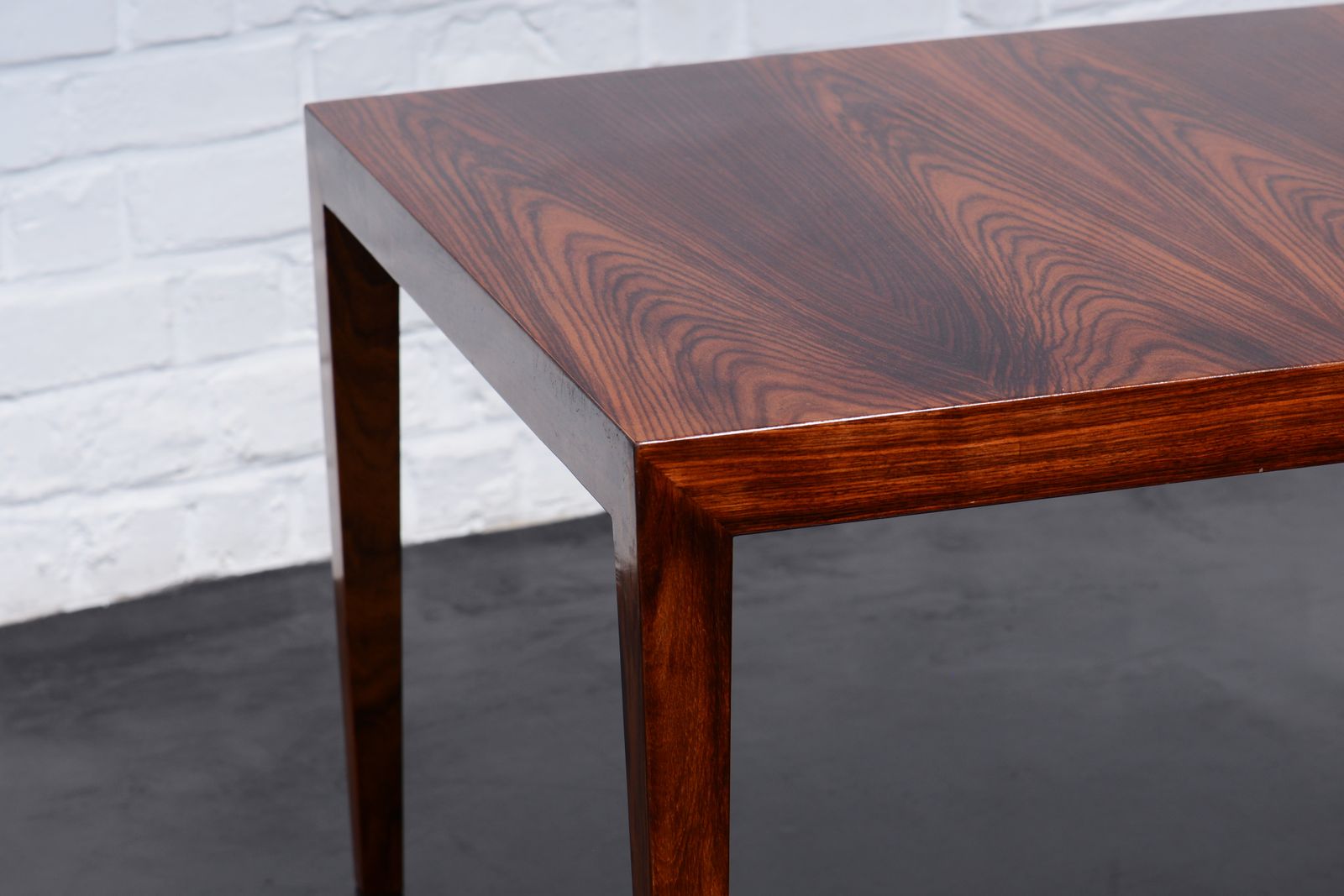 Severin Hansen Jr, Rosewood Square Coffee Table, Completely Restored, Danish Design photo Furniture