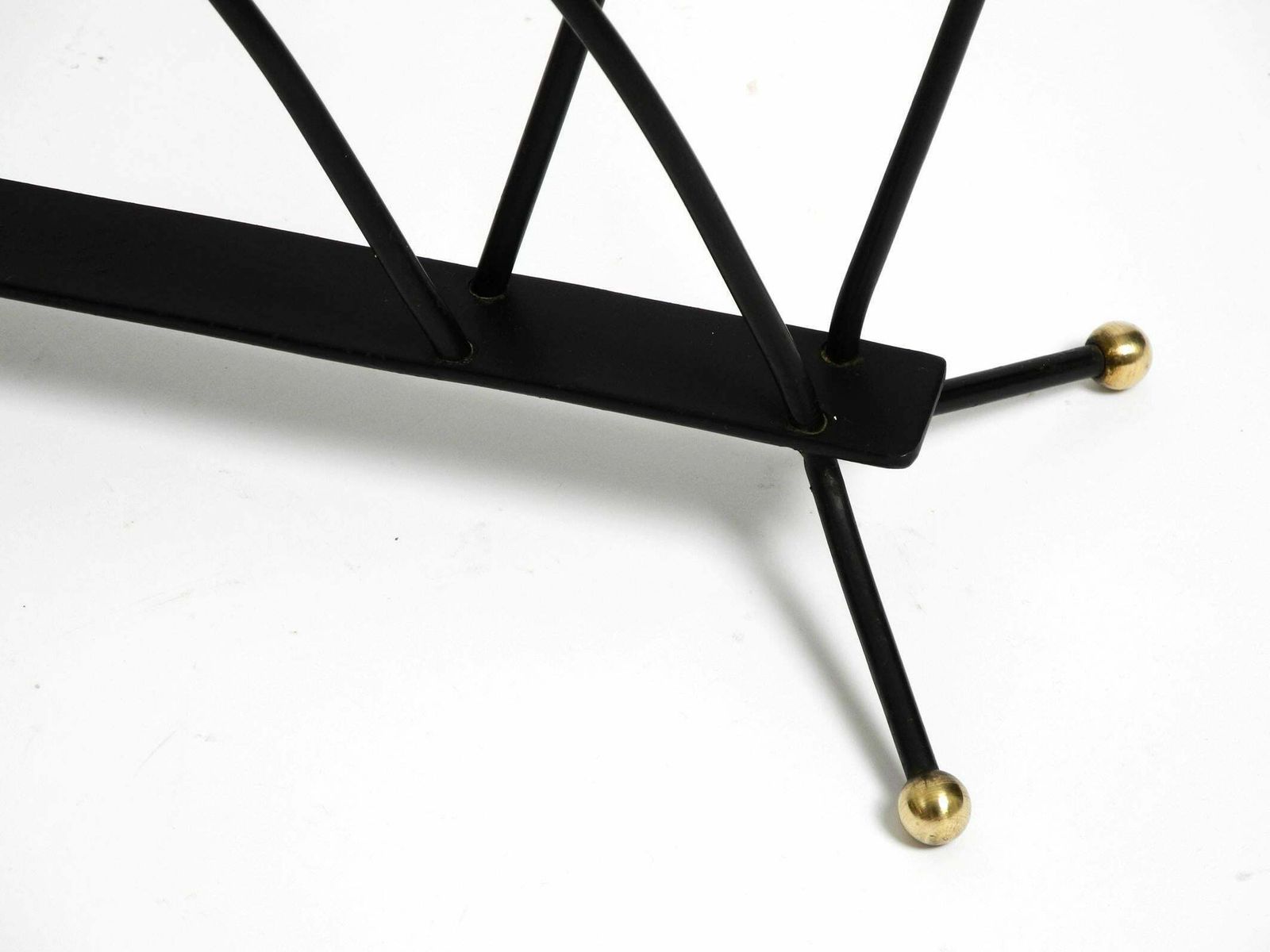 552.0 Extraordinary Mid Century Modern Newspaper And Magazine Stand Made Of Iron photo