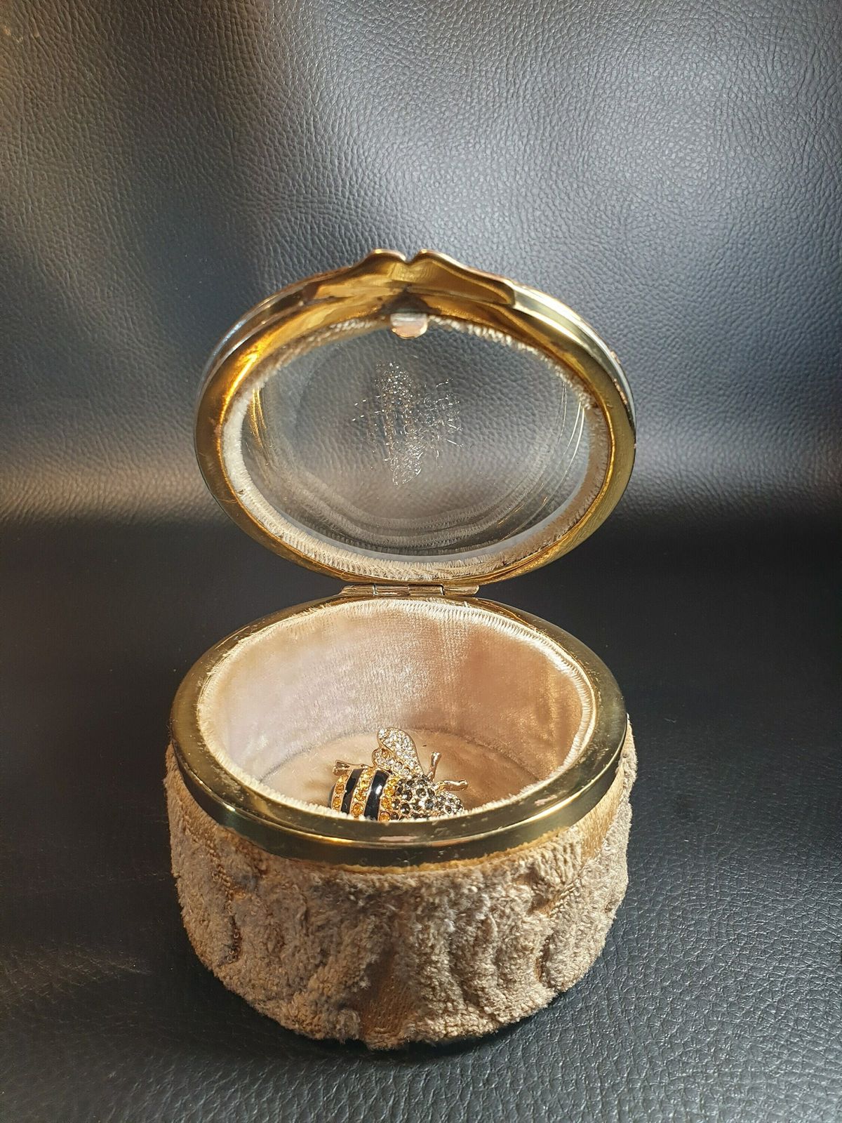 Antique French Jewellery Box, Antique Jewellery, Vintage Round Jewelry Box