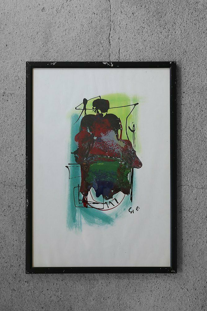 Rosario Cali, Hermetic Chromatism, 1970s, Mixed Media On Paper, Framed