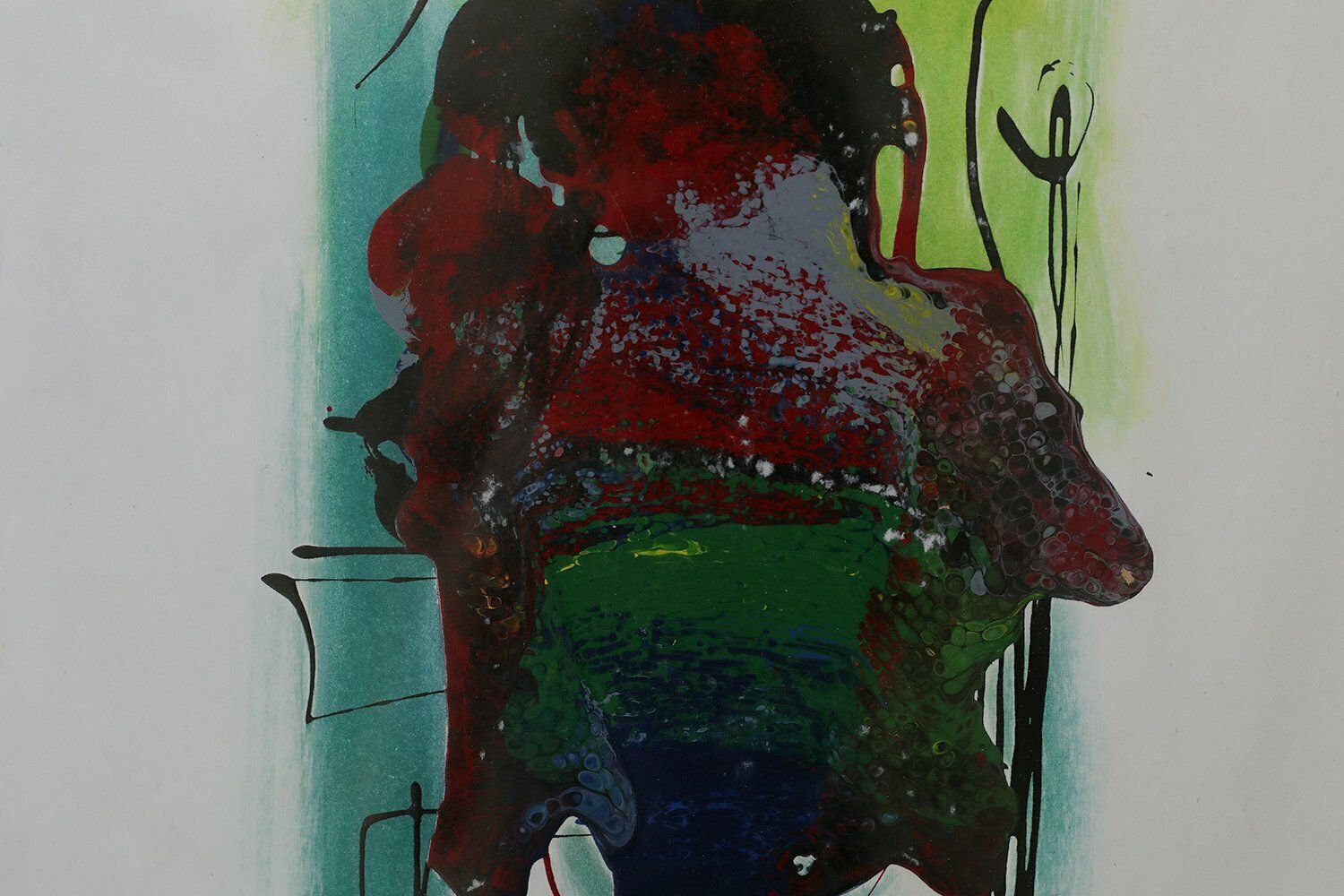 Rosario Cali, Hermetic Chromatism, 1970s, Mixed Media On Paper, Framed photo furniture