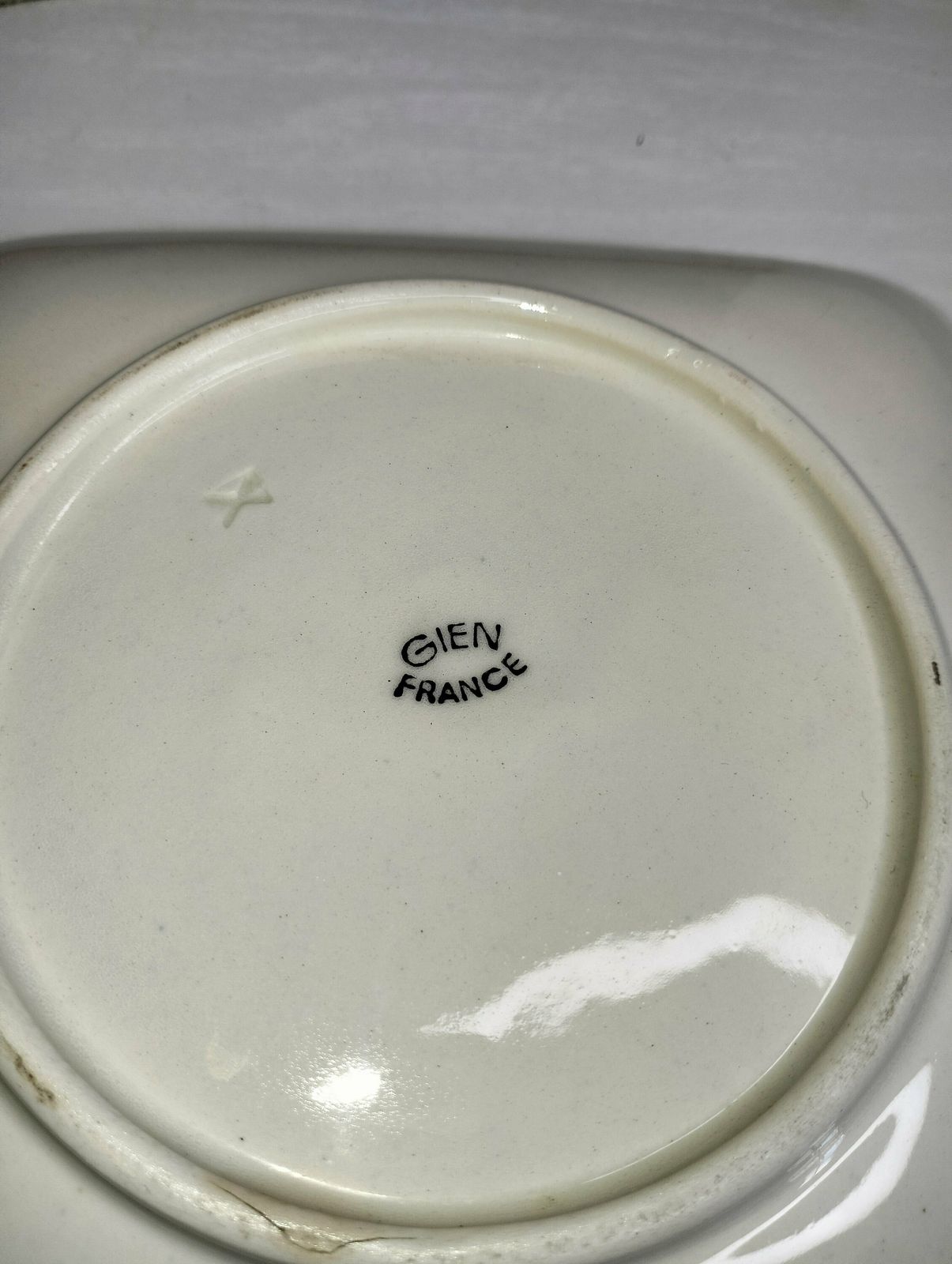 Vintage French Porcelain Cheese Platter, Vintage French Cheese Platter, Gien Presentation Plate photo buy