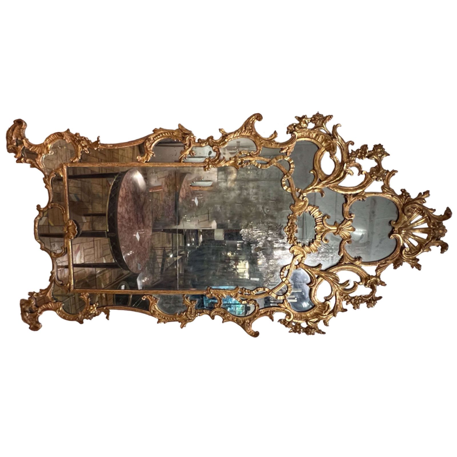 Grand Scale Carved Wood Italian Mid 18th Century Mirror photo furniture