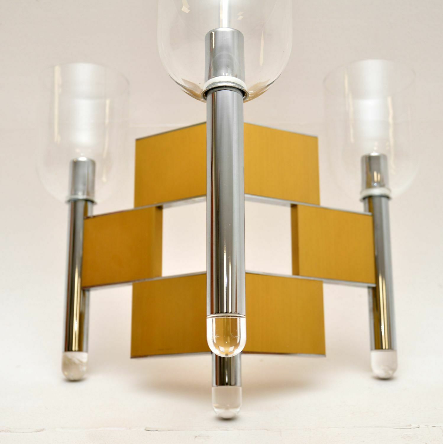 1970’s Vintage Italian Chandelier By Gaetano Sciolari photo for sale