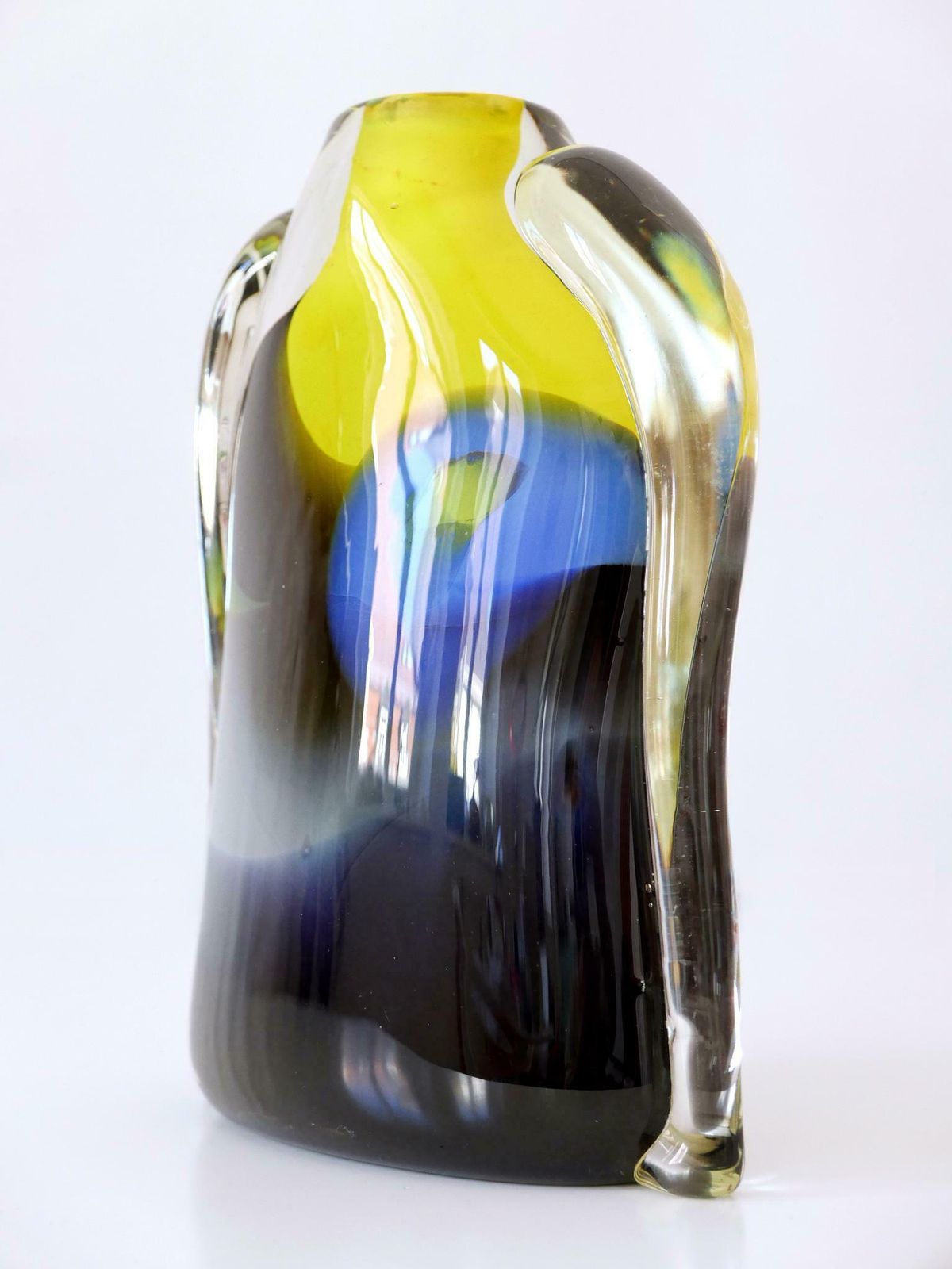 1244.0 Tall And Decorative Murano Glass Vase Italy 1990s photo