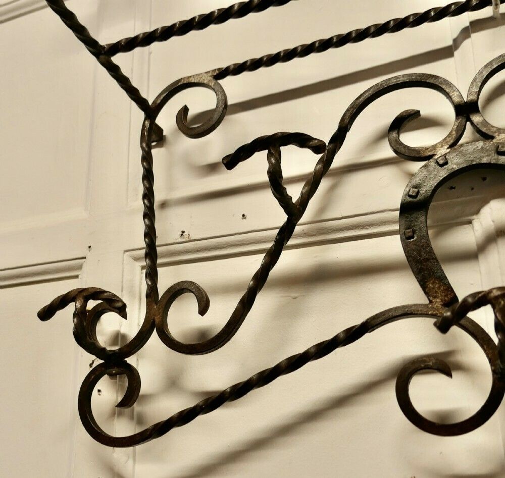 French Wrought Iron Wall Hanging Rack For Coats And Tack On A Horse Riding Theme photo buy