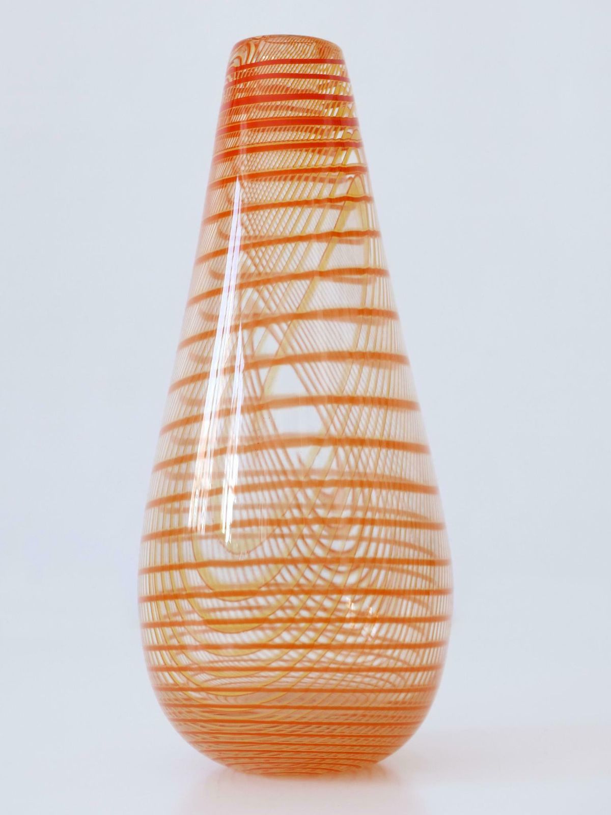 Signed & Limited Edition Art Glass Vase By Olle Brozén For Kosta Boda Sweden photo Home Decor
