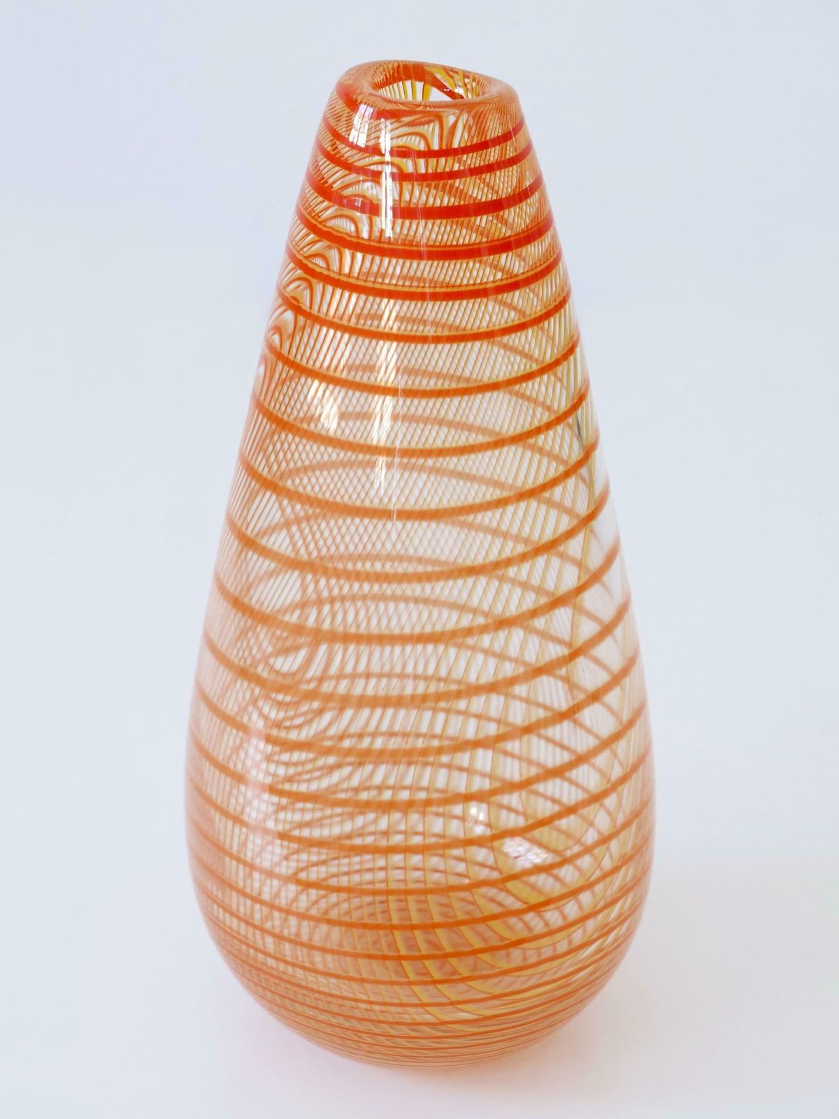 photo vinterior Signed & Limited Edition Art Glass Vase By Olle Brozén For Kosta Boda Sweden