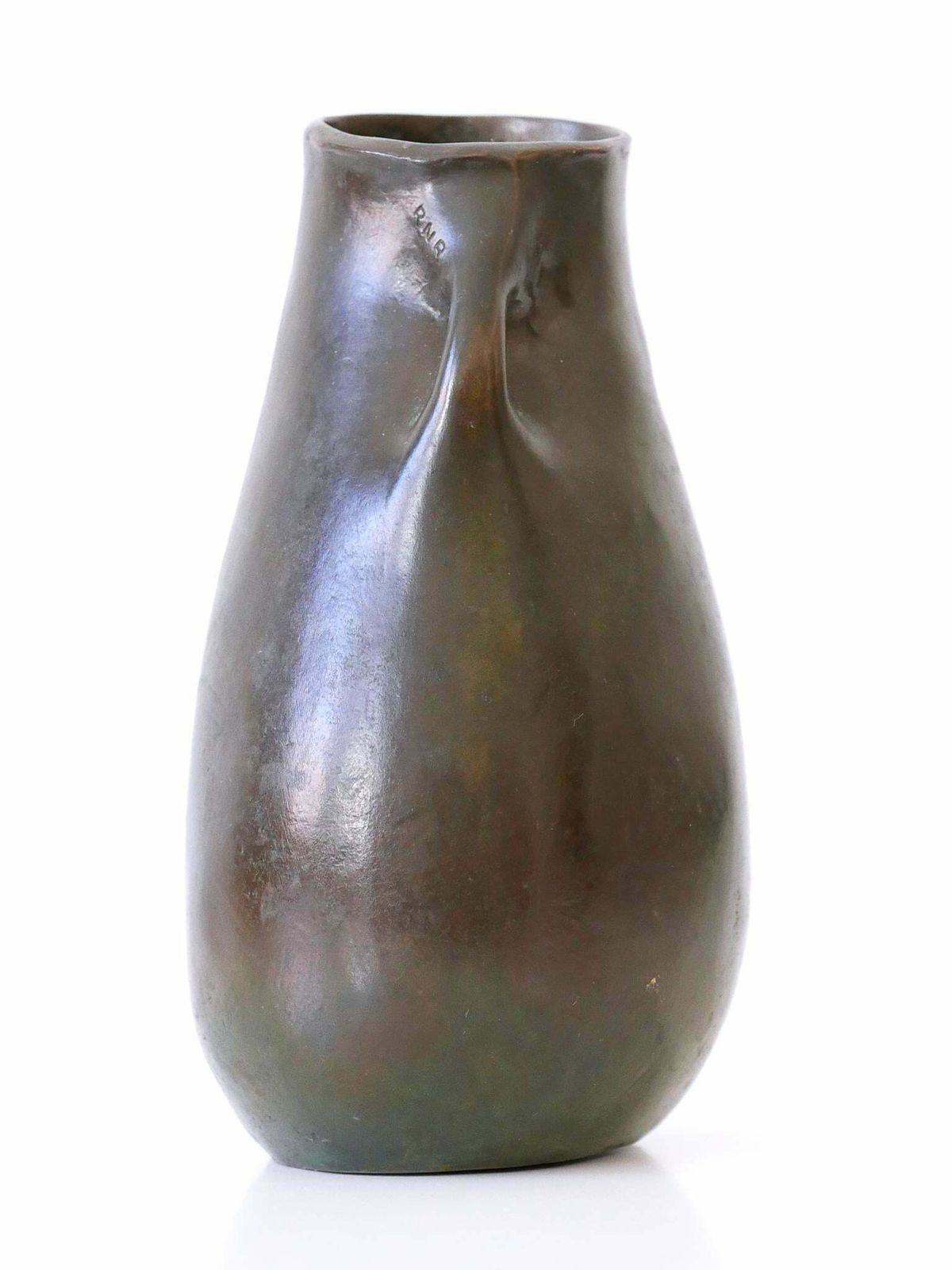 photo buy Rare And Elegant Mid Century Modern Bronze Vase Germany 1960s Signed: Rnr