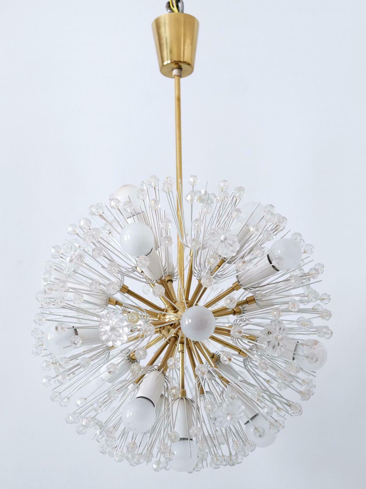 photo for sale Amazing 17 Lights Chandelier Dandelion By Emil Stejnar For Rupert Nikoll 1950s