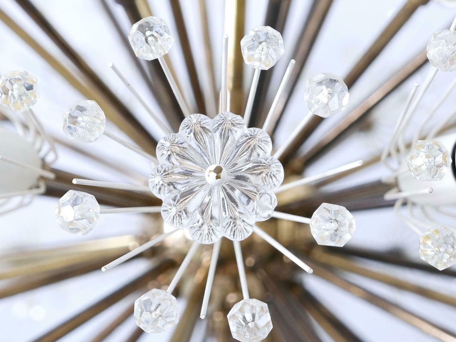 Large 33 Lights Chandelier Dandelion By Emil Stejnar For Rupert Nikoll 1950s photo for sale