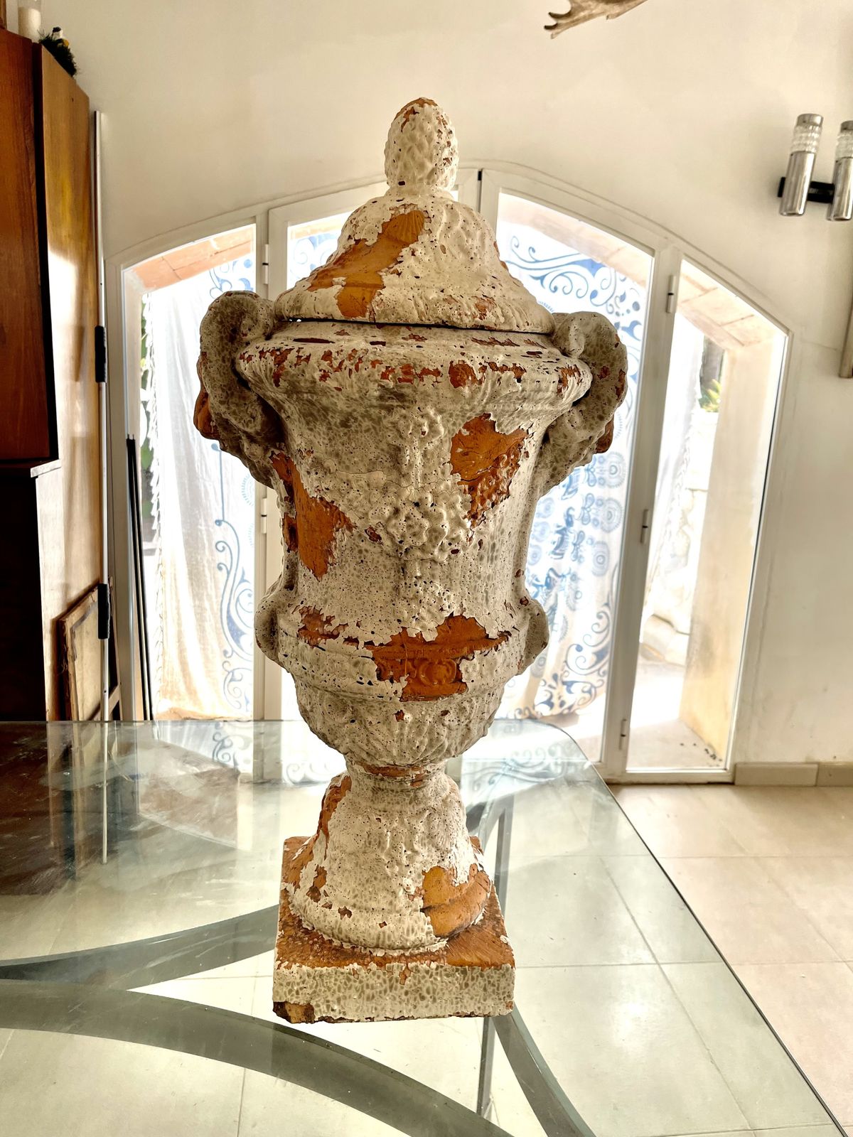 Vase Urnes Terracoca Pair Original , Spain Late Xixs photo furniture