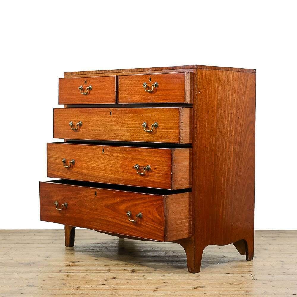 Antique Victorian Mahogany Bow Front Chest Of Drawers photo vinterior