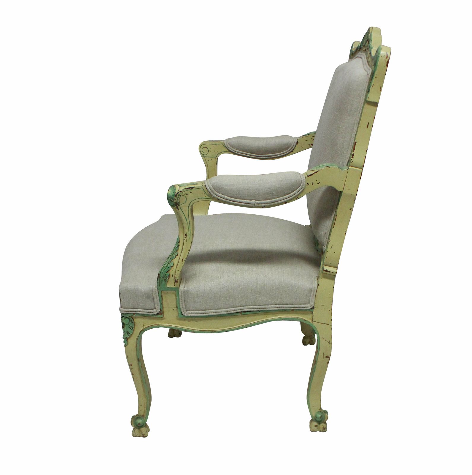A Pair Of 1930's Painted Louis XV Style Armchairs photo Furniture