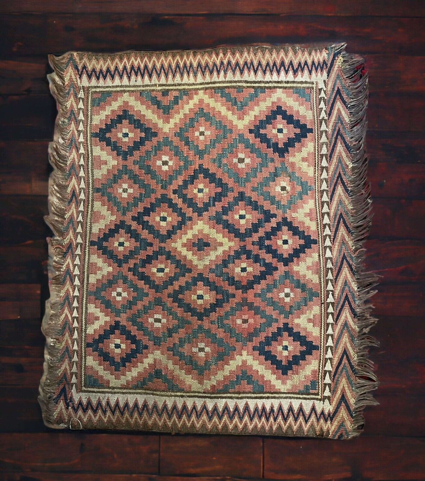 Small Antique Kurdish Kilim Rug Circa 1900 83cm X 60cm