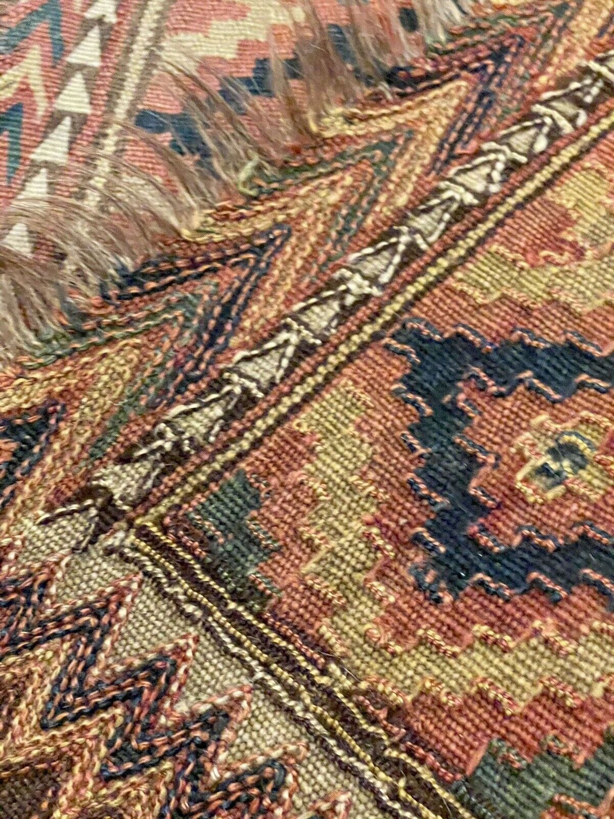 Small Antique Kurdish Kilim Rug Circa 1900 83cm X 60cm photo buy