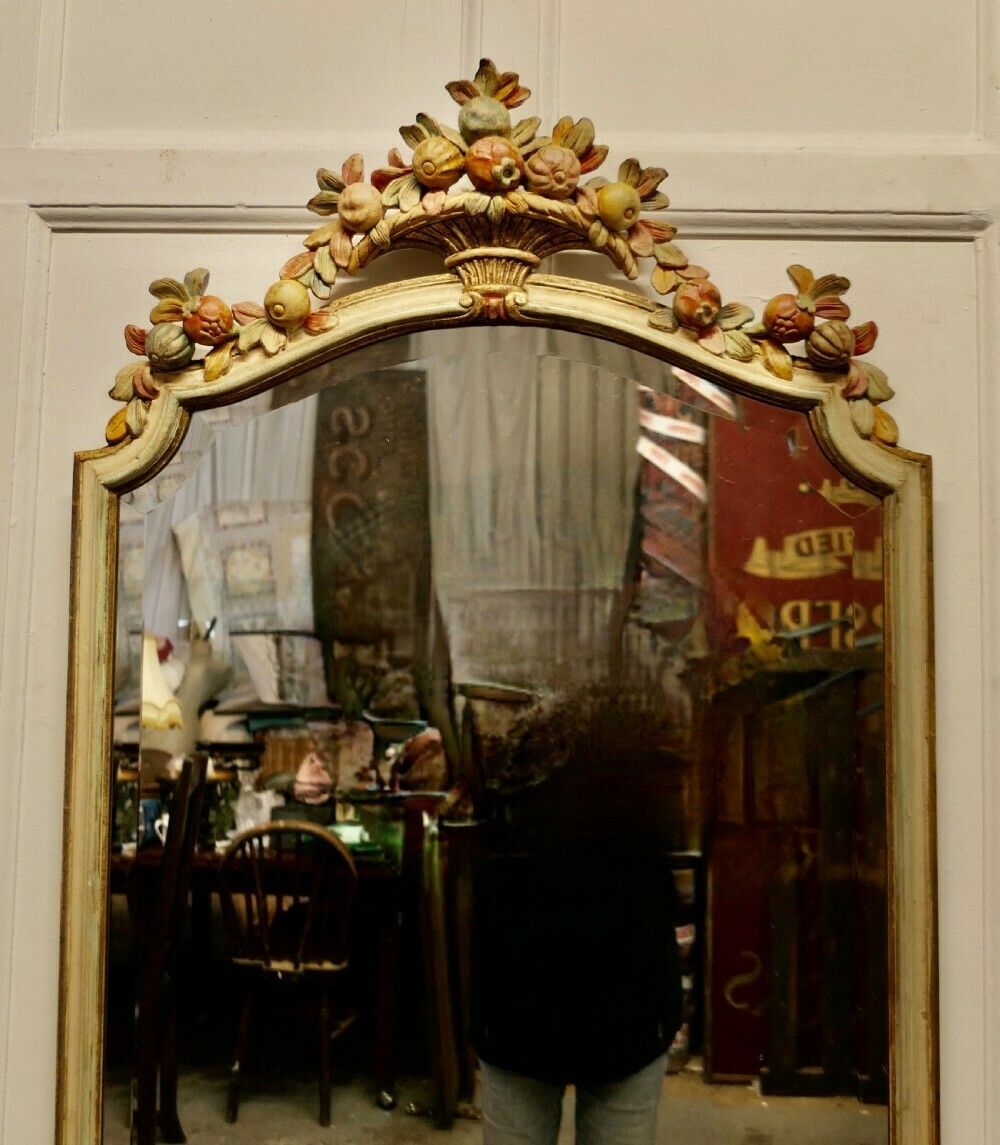 Carved And Painted Console Mirror And Shelf photo buy