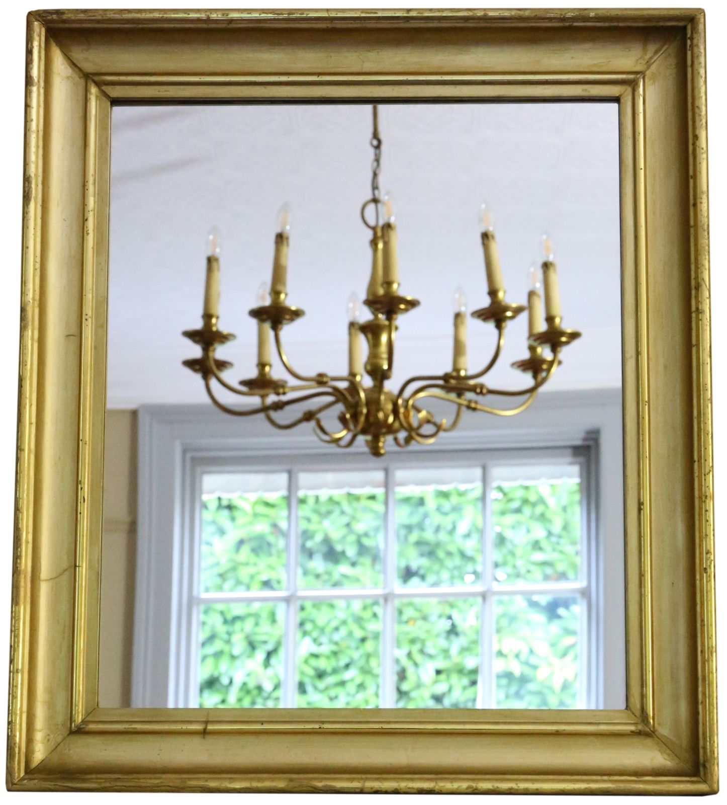 Antique Large Quality Gilt C1900 Overmantle Wall Mirror