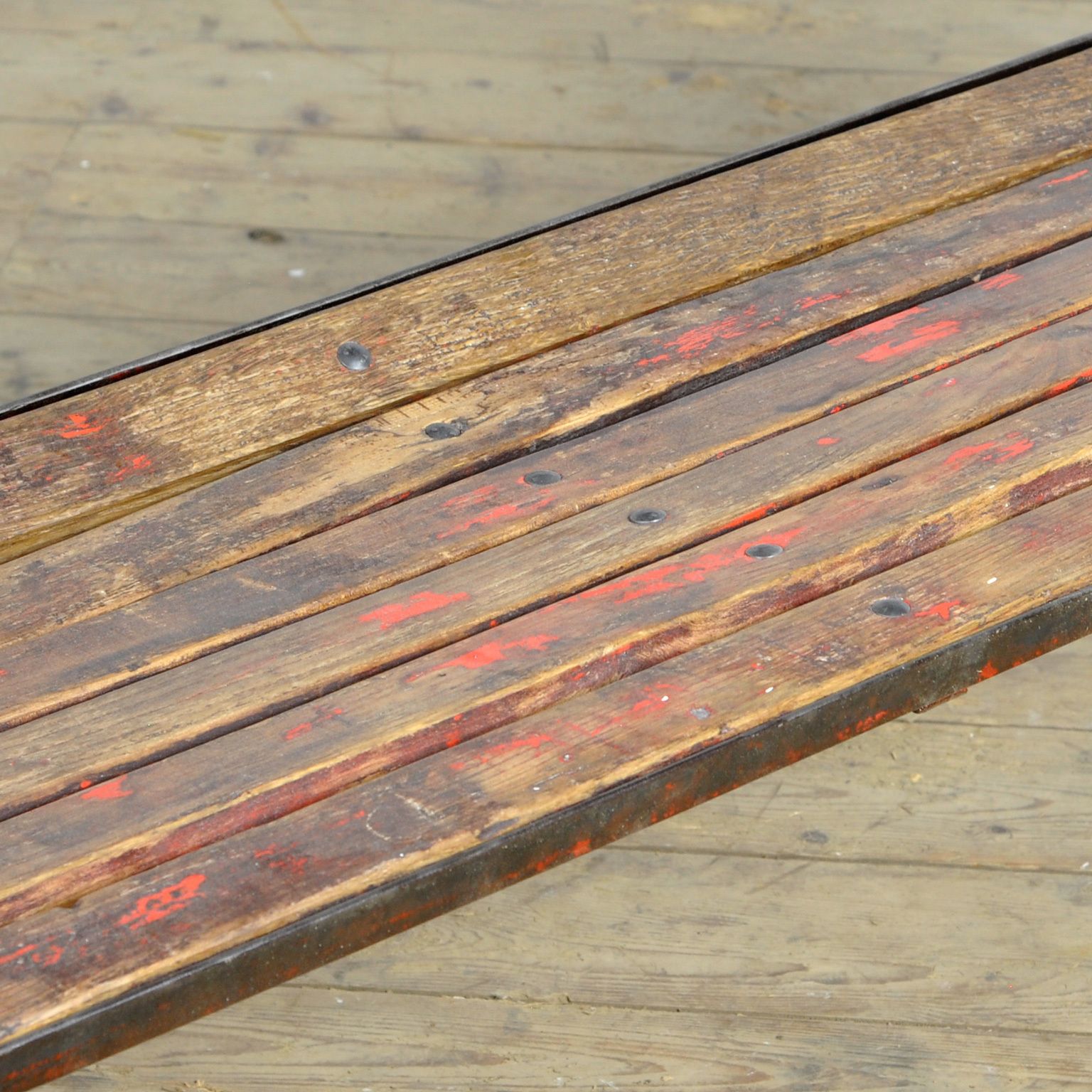 Riveted Iron Park Bench 1920s photo furniture