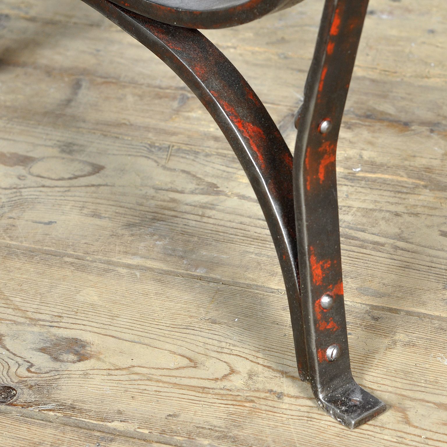 photo furniture Riveted Iron Park Bench 1920s