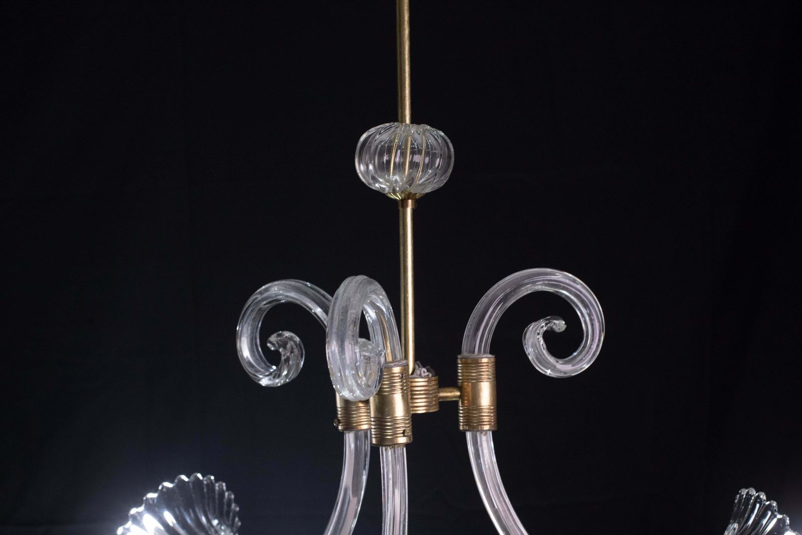 Elegant Art Decò Chandelier By Barovier E Toso, 1940s photo buy