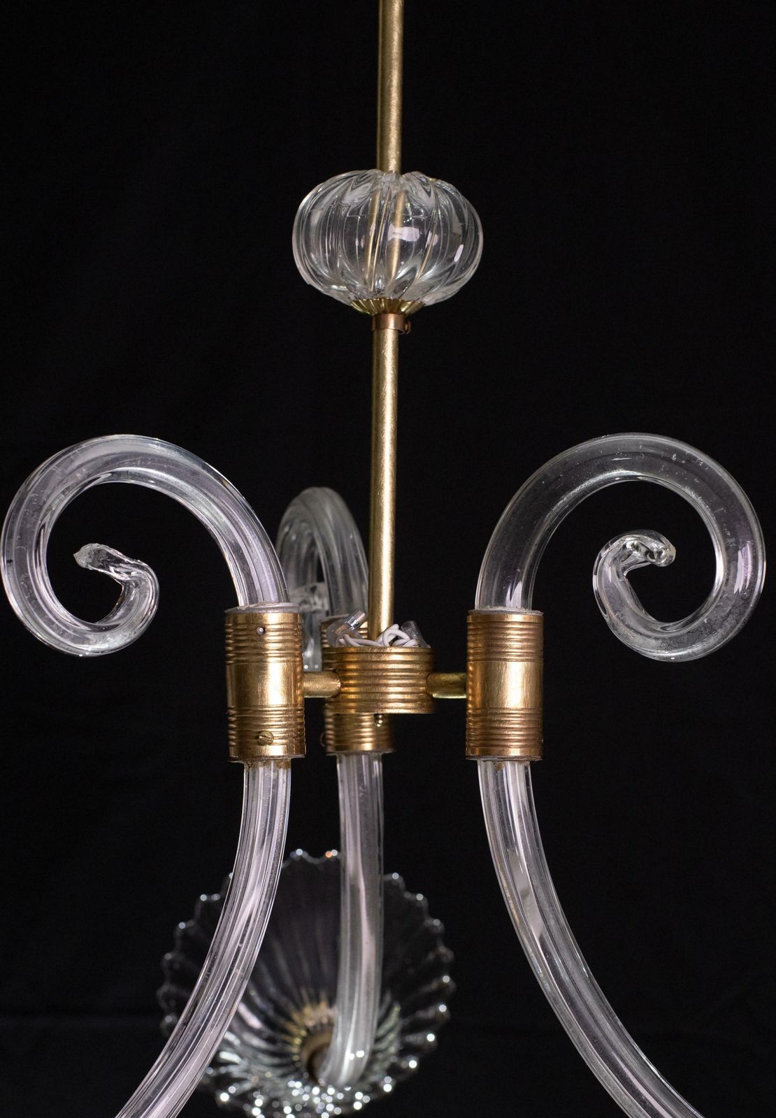 1770.0 Elegant Art Decò Chandelier By Barovier E Toso, 1940s photo