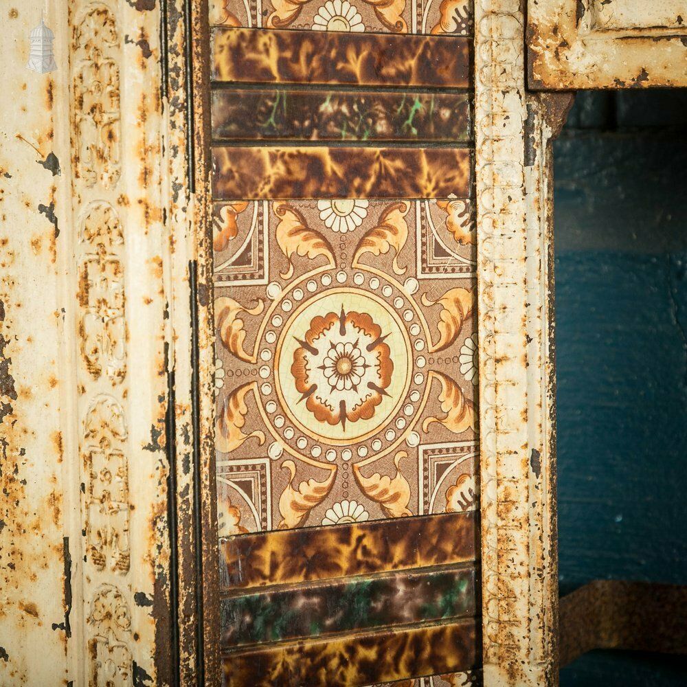 Cast Iron Fireplace Insert, Victorian Tiled Combination Fireplace Front photo buy