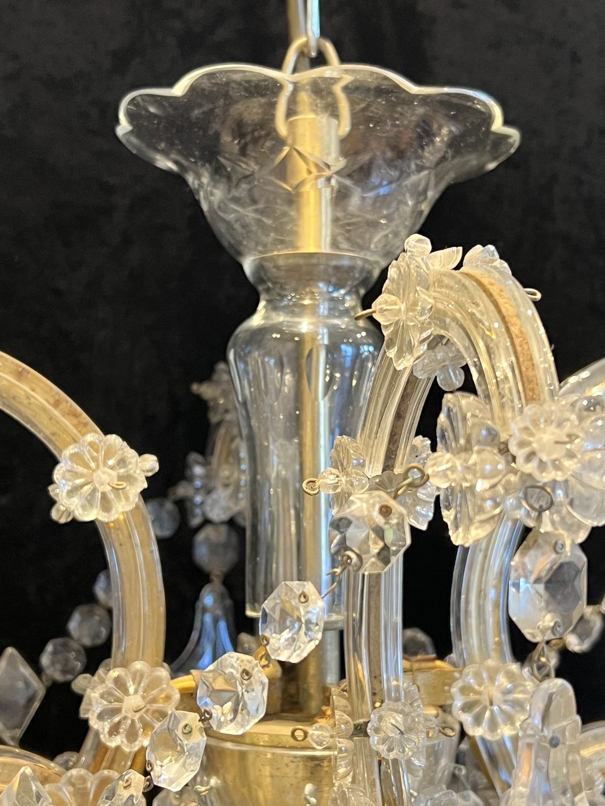 A Pair Of  Italian Twelve Light Antique Marie Theresa Chandeliers (We Have Four In Total Of These) photo Lighting