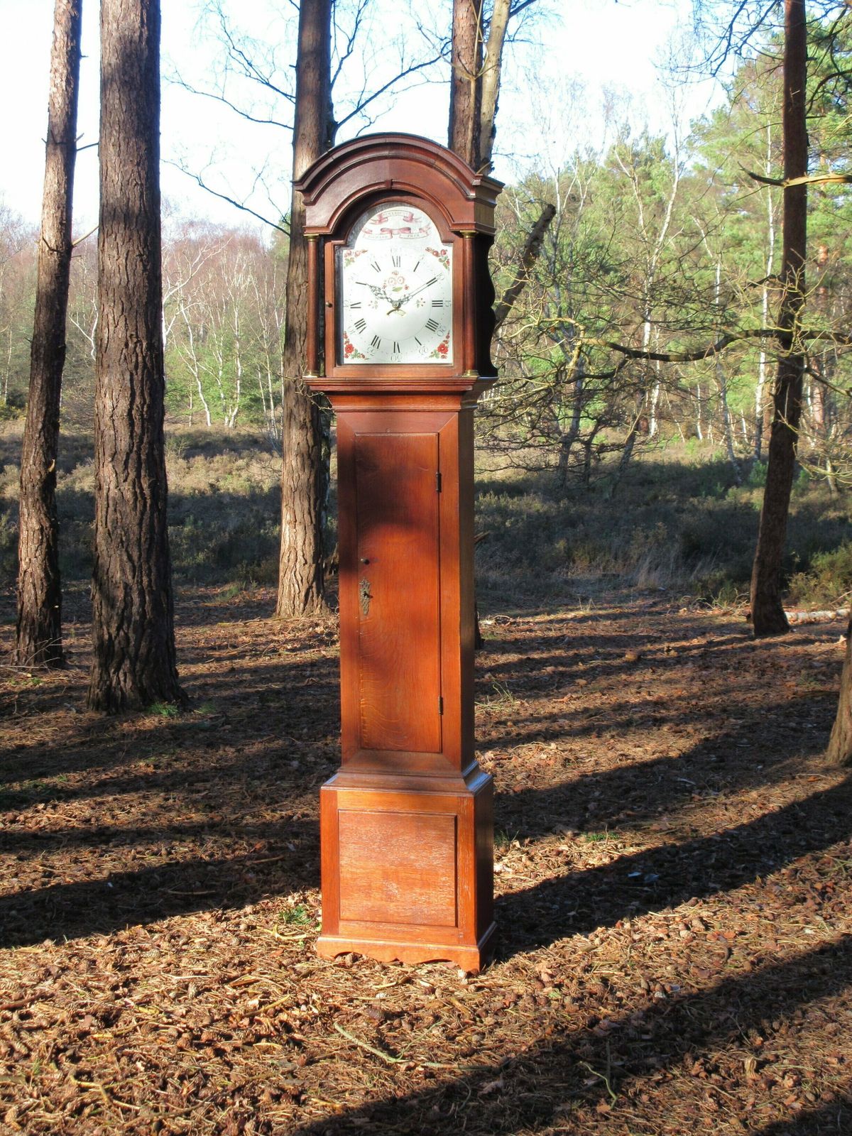 30 Hour Oak Longcase Clock, By Richard Prew Of Tewksbury, Circa 1800 photo for sale