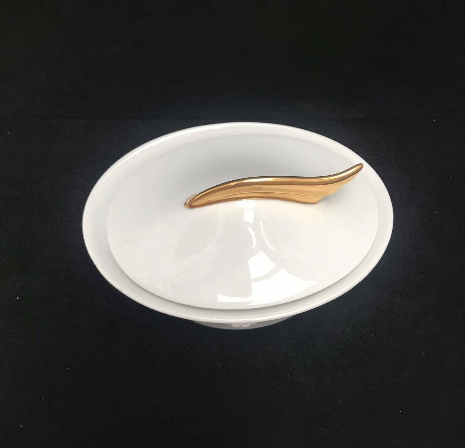 Versace Rosenthal Medaillon Meandre D'or Sugar Bowl With Lid Wedding Luxury Gift Gift For Couple Coffee Tea Golden White Decor photo buy