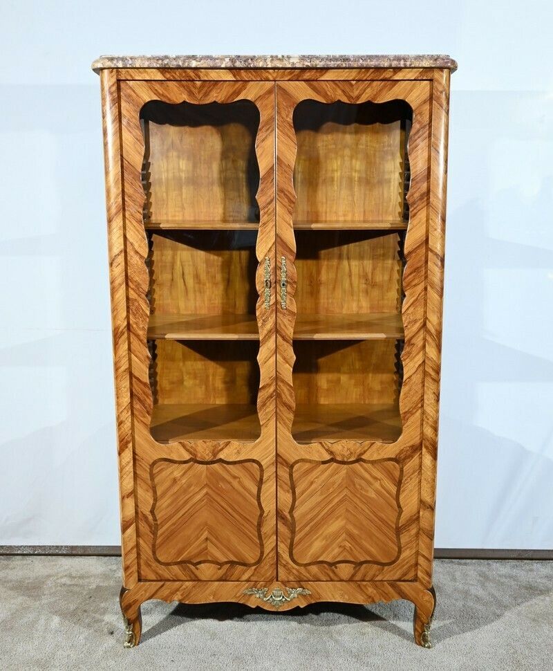 Small Rosewood Showcase, Louis XV Style – Early 20th Century