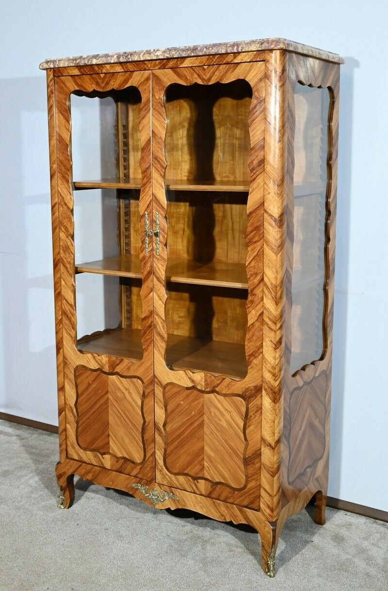 Small Rosewood Showcase, Louis XV Style – Early 20th Century photo Furniture