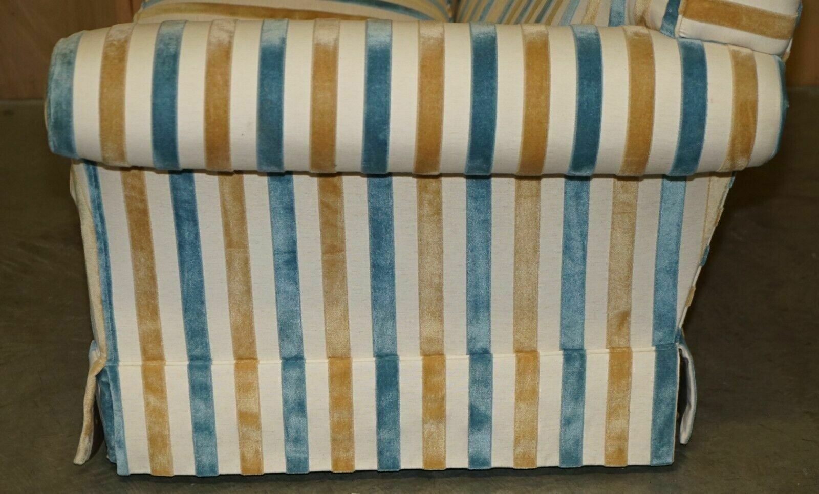 photo for sale 1 Of 2 Stunning Mulberry Home Designer Contemporary Striped Two Seater Sofas