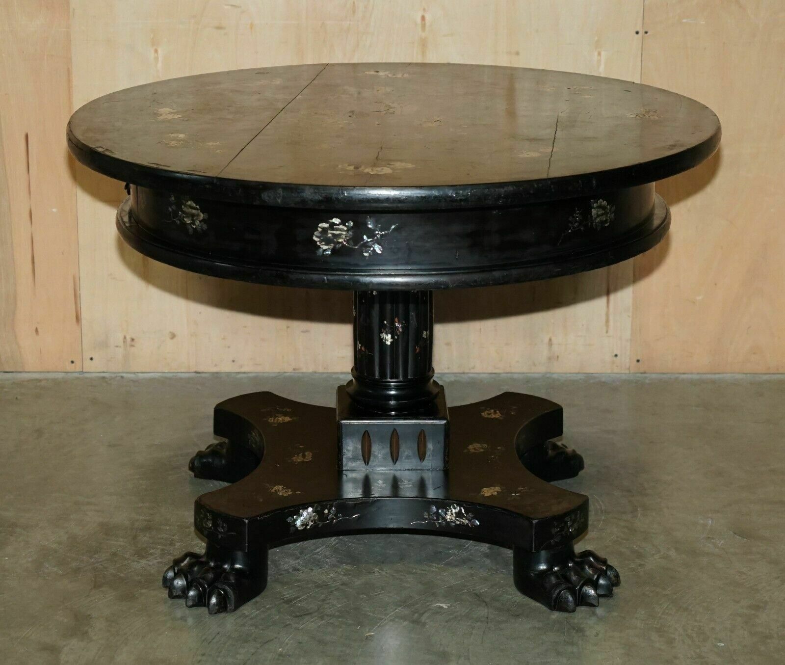 photo buy Fine Antique Circa 1820 Chinese Chinoiserie Mother Of Pearl Centre Dining Table