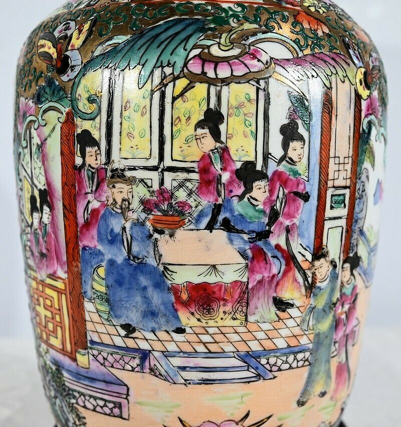 Canton Porcelain Lamp, China – Late 19th Century photo buy