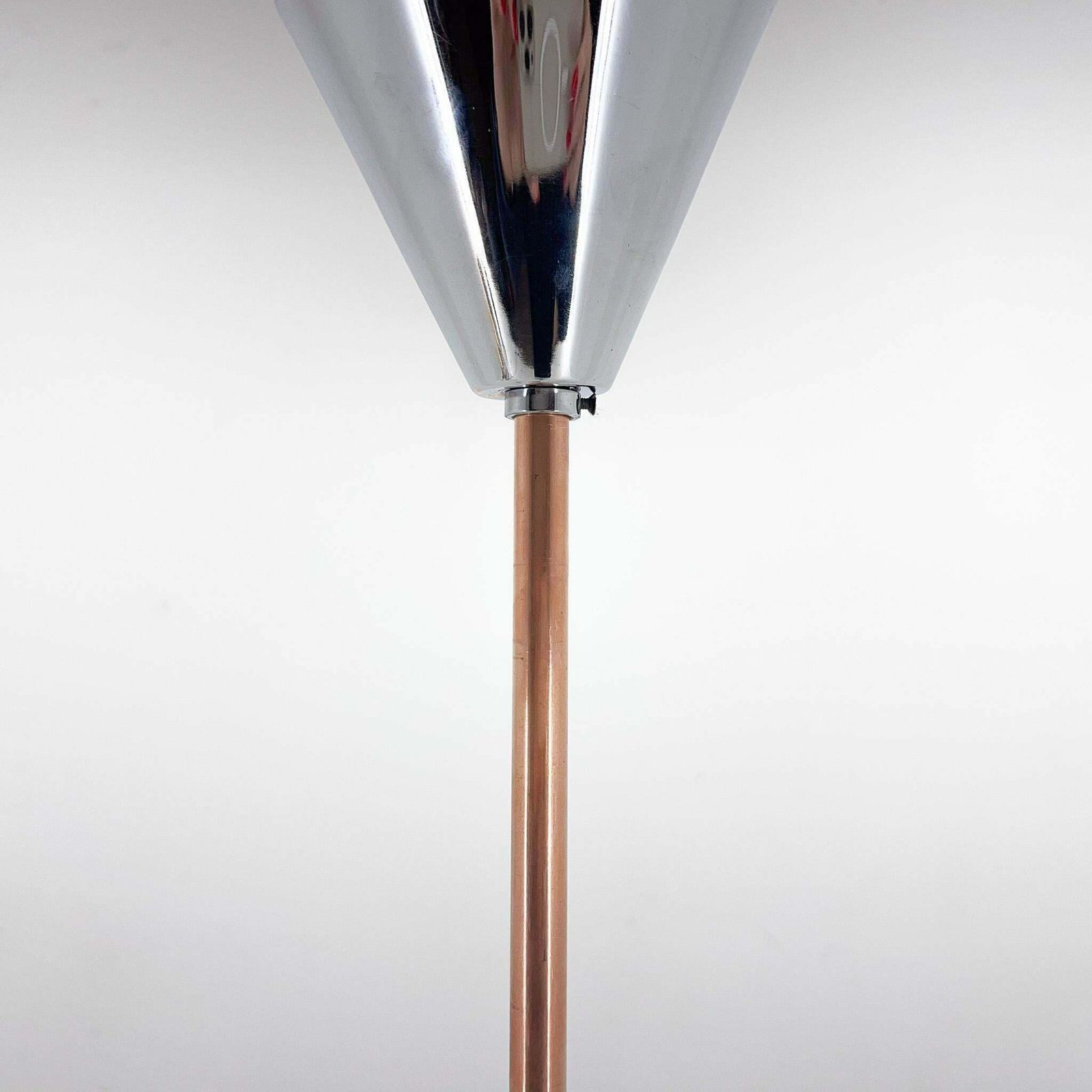 Mid Century Chrome, Copper & Plastic Chandelier By Drukov, 1970s / 2 Pieces Avl £566.92 photo vinterior