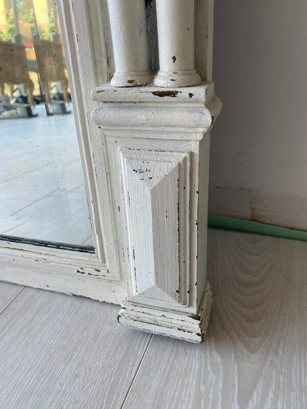 Antique French Painted Henri II Mirror photo vintage