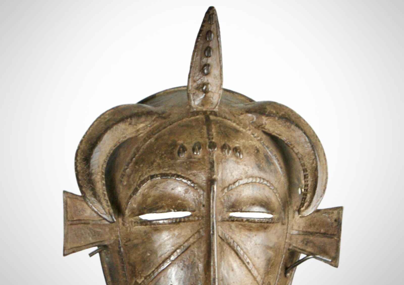 West Africa Senufo Cast Bronze Face Mask Kpelie, Circa 1940s photo buy