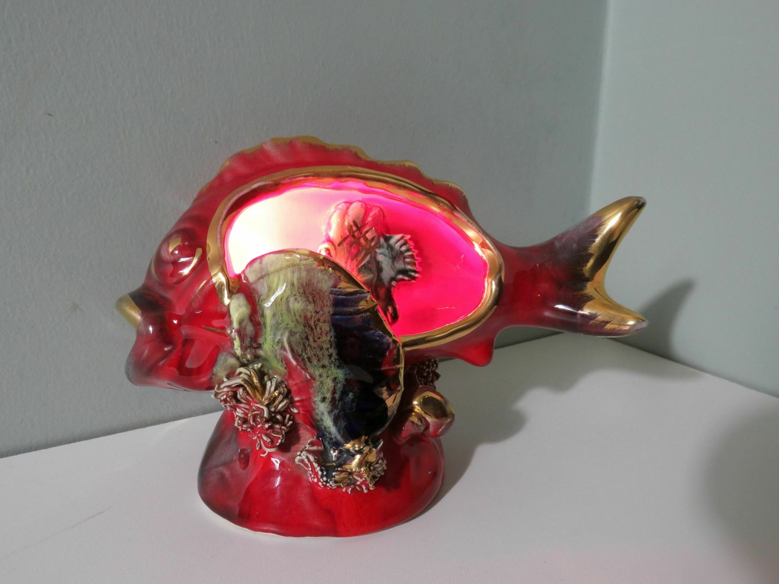 Vallauris Mood Lamp In The Shape Of A Fish, France 1950s photo for sale