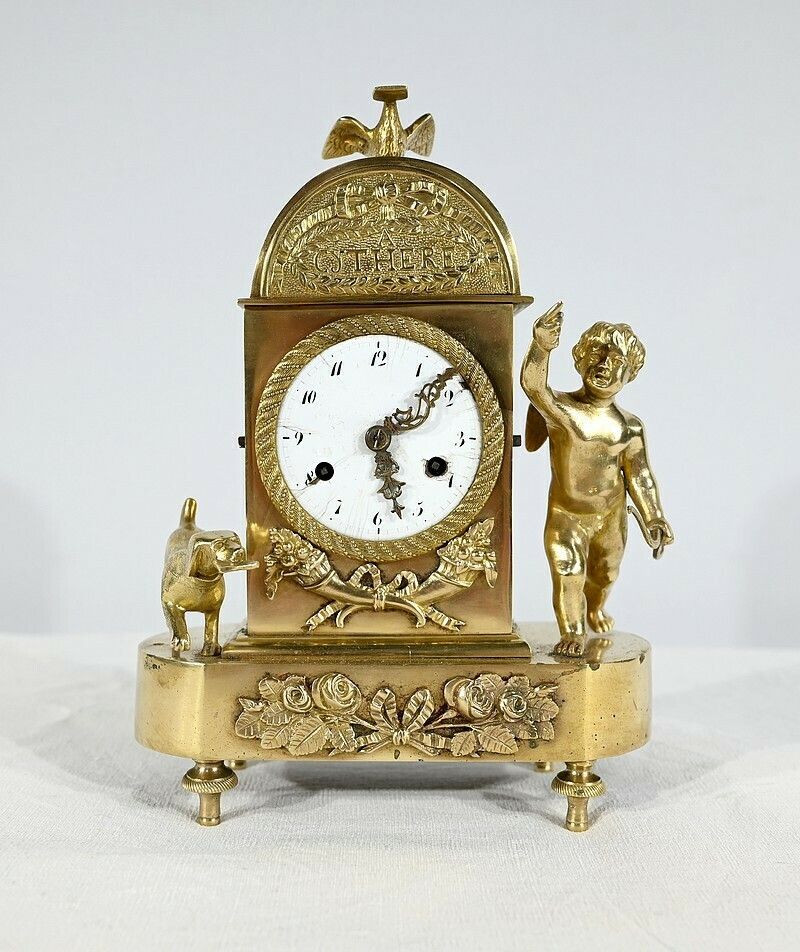 Small Travel Clock, Empire Period – Early 19th Century