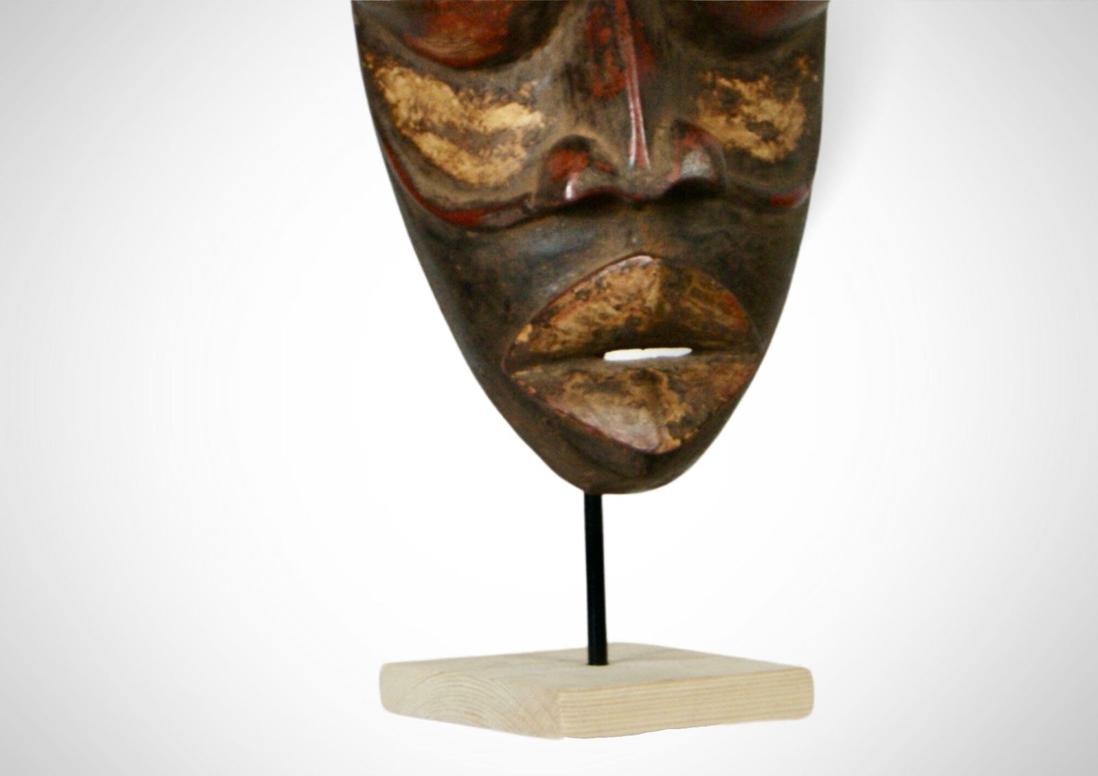 photo for sale Ancestral Dan Mask 'Deangle' With Cowrie Shells Large