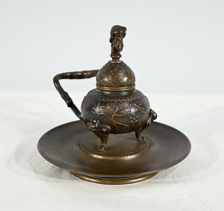 1353.9516128700002 Etruscan Bronze Inkwell By F. Barbedienne – 2nd Part 19th Century photo