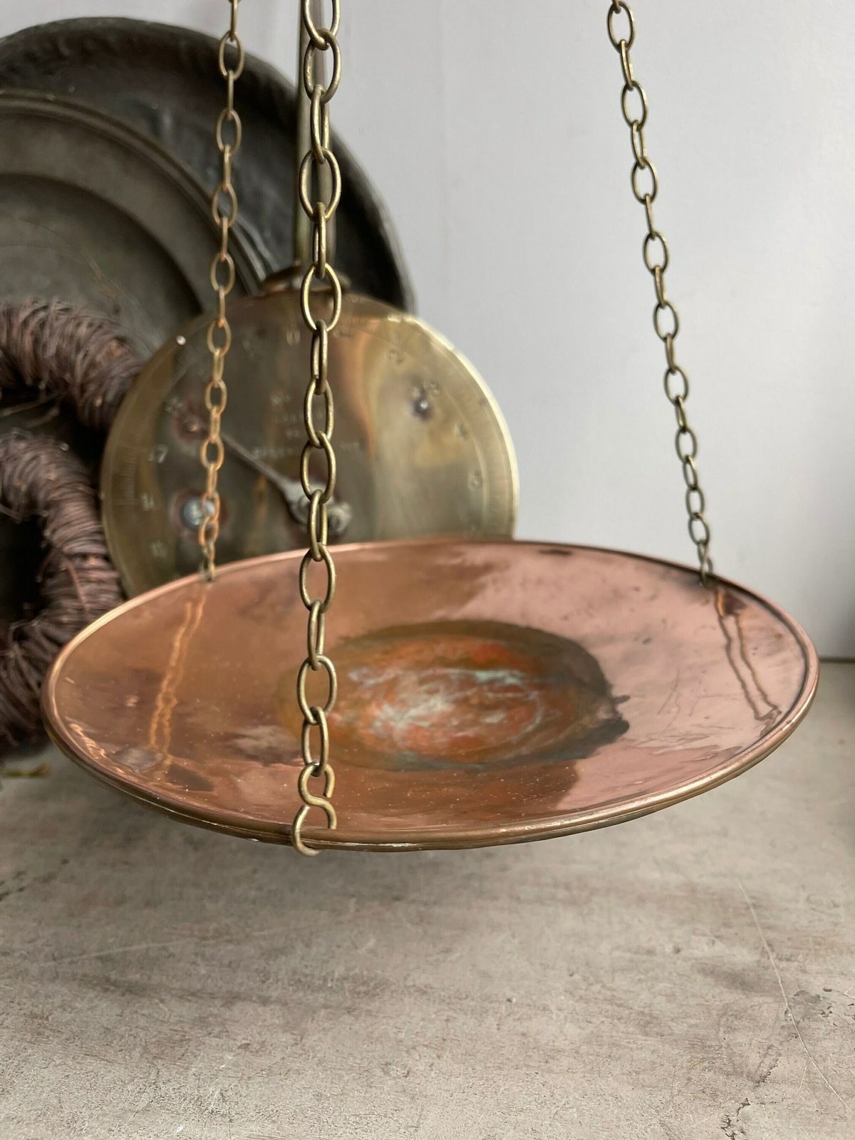 Antique Salter Trade Spring Balance 80t, Shop Scales, Country Kitchen Decor photo 92.0