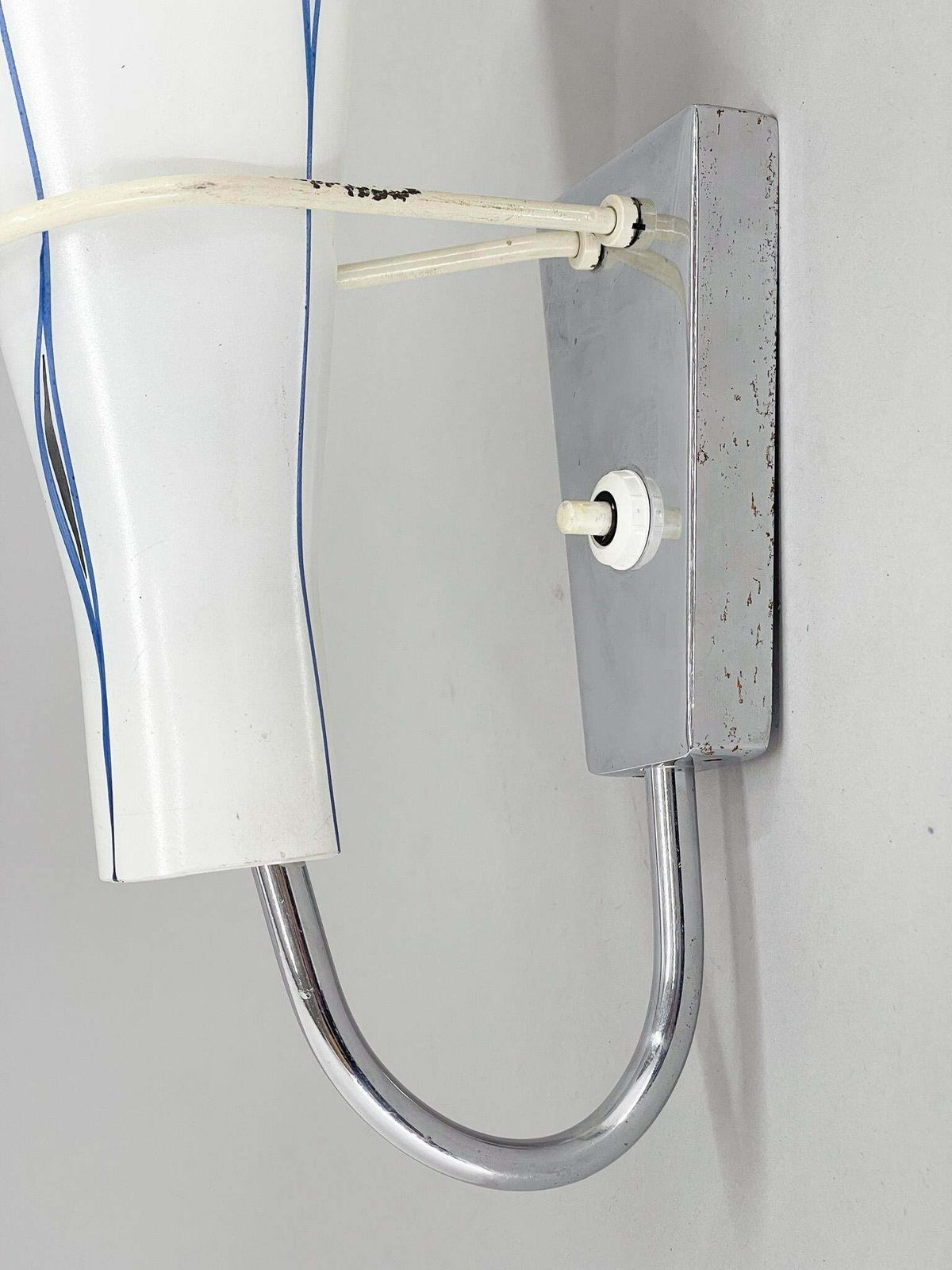 Pair Of 1960s Chrome & Glass Wall Lamps By Zukov, 2 Pairs Available photo 489.0